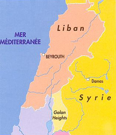 Localisation de Baalbek au Liban