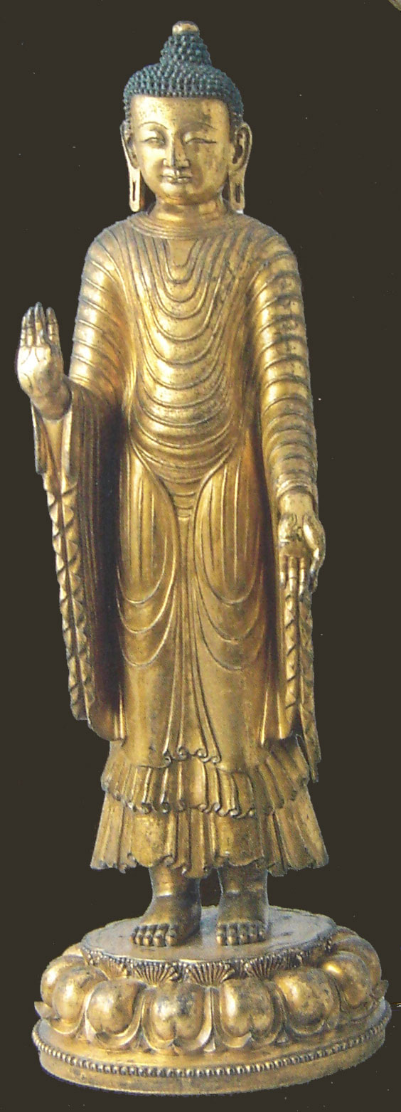Bouddh en bronze doré