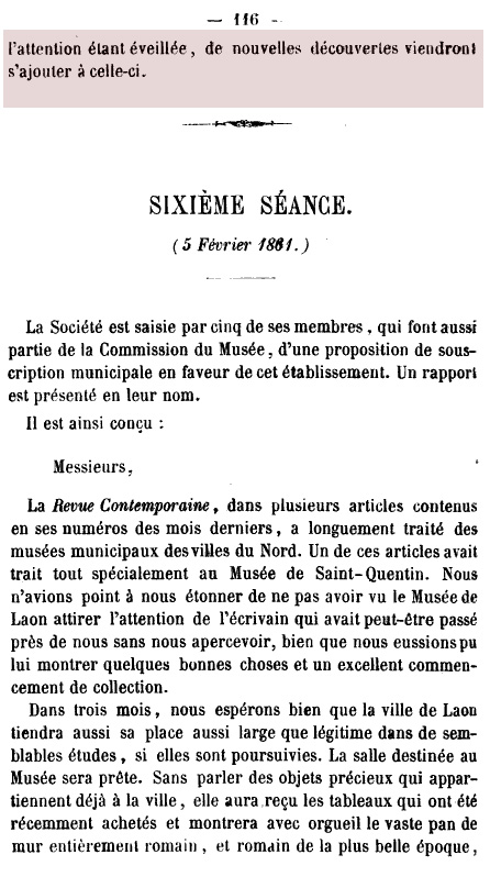 Bulletin de presse concernant une boule de fabrication humaine à Laon en France, août 1862.