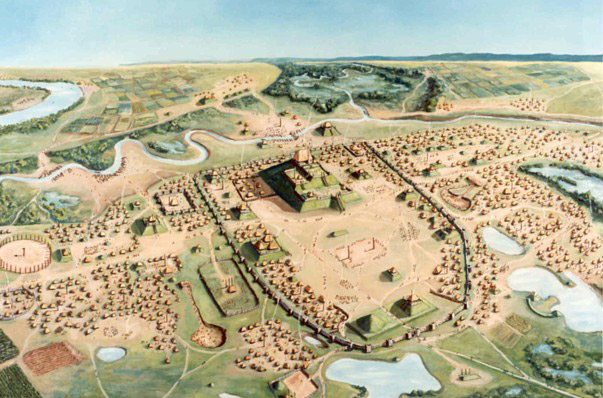Tumulus des moines à Cahokia aux Etats-Unis