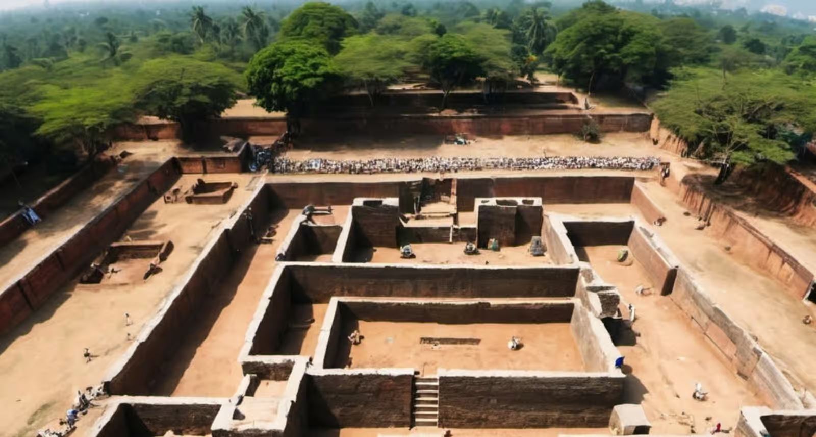 Canalisation ou r&ecute;seau d'acheminement de l'eau depuis la rivière Vaigai en Inde.