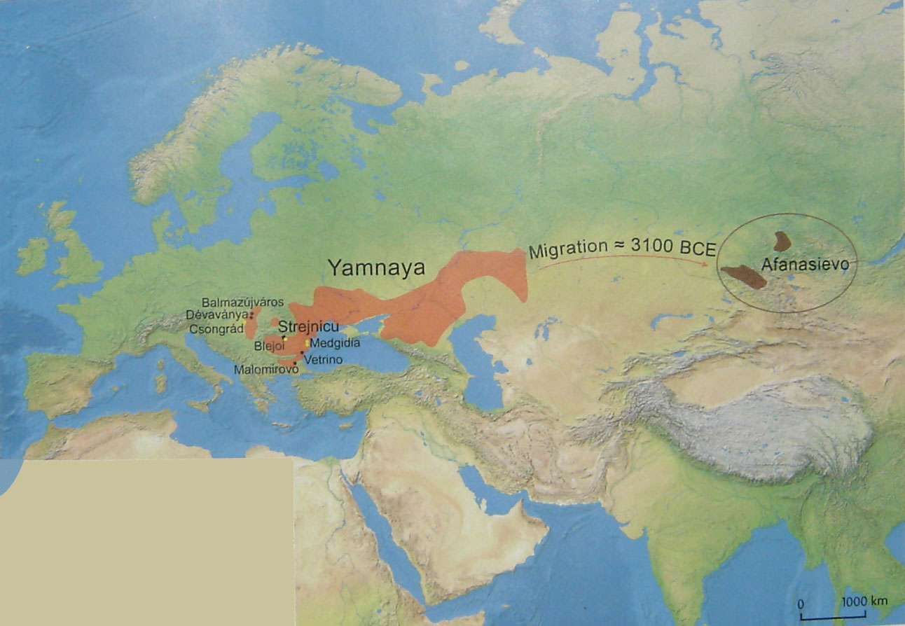 Carte de répartition globale des Yamnas.