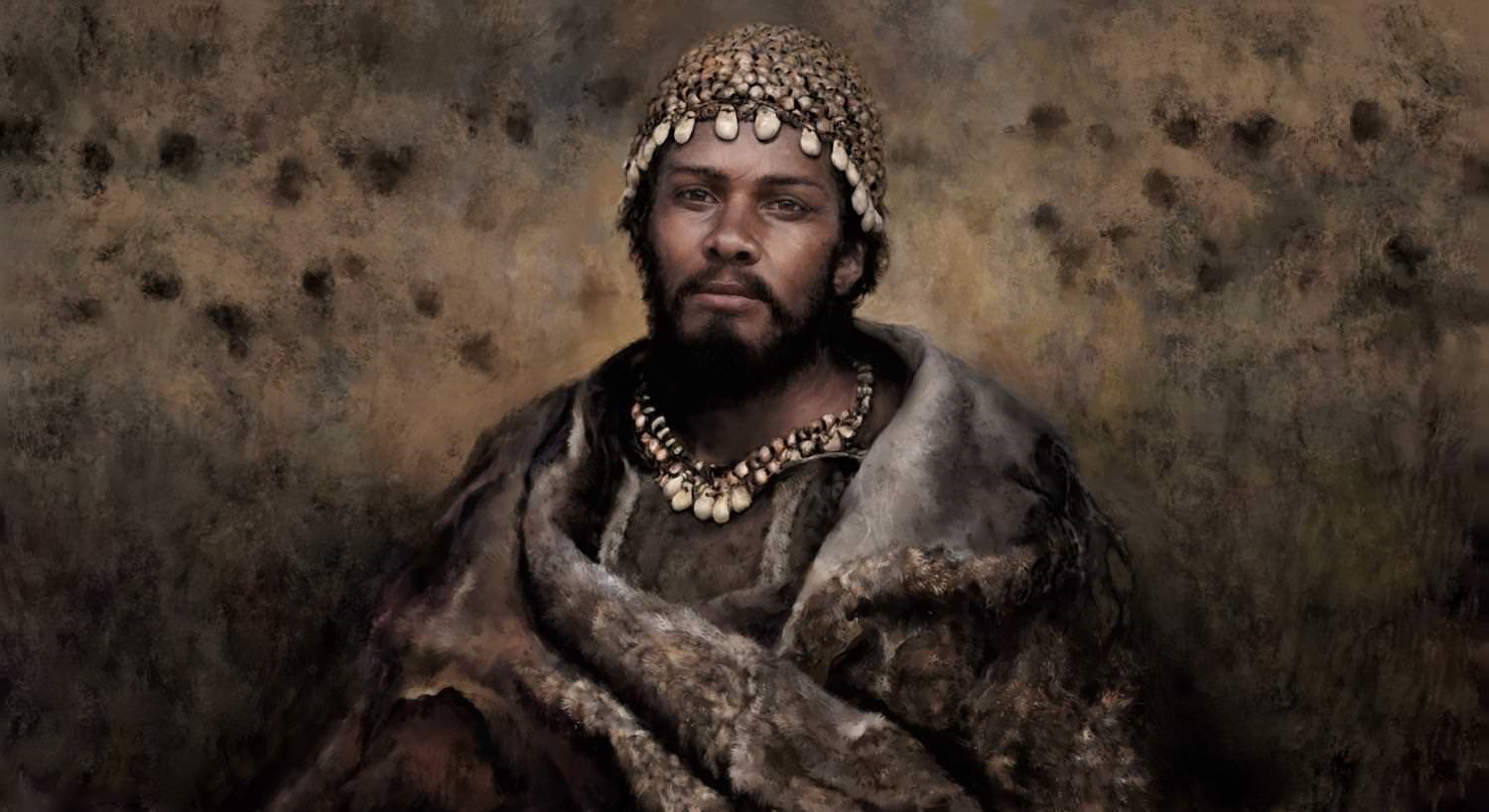 Reconstitution de l'apparence d'un chasseur-cueilleurs associé à la culture gravettienne, il y a 24 000 à 32 000 ans.