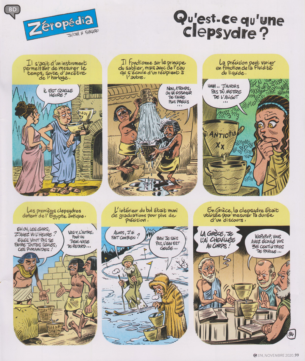 Clepsydre en bande dessinée