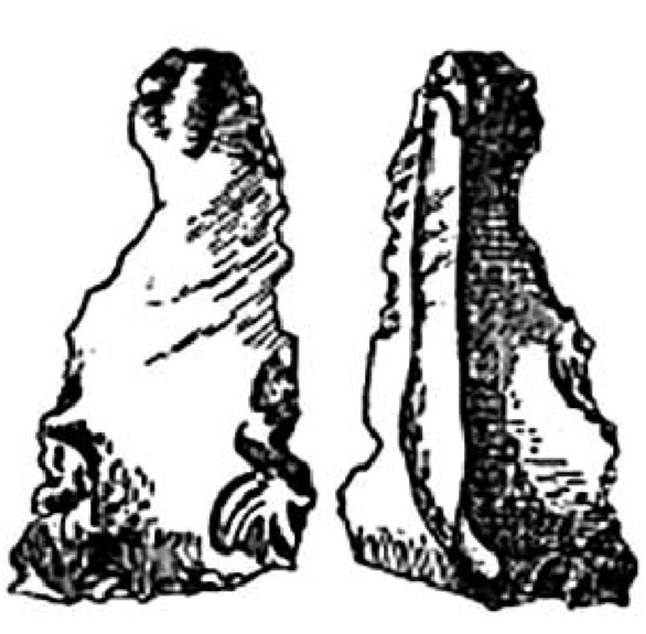 Couteau de silex à Aurillac en France, vieux de 7 à 9 millions d'années.