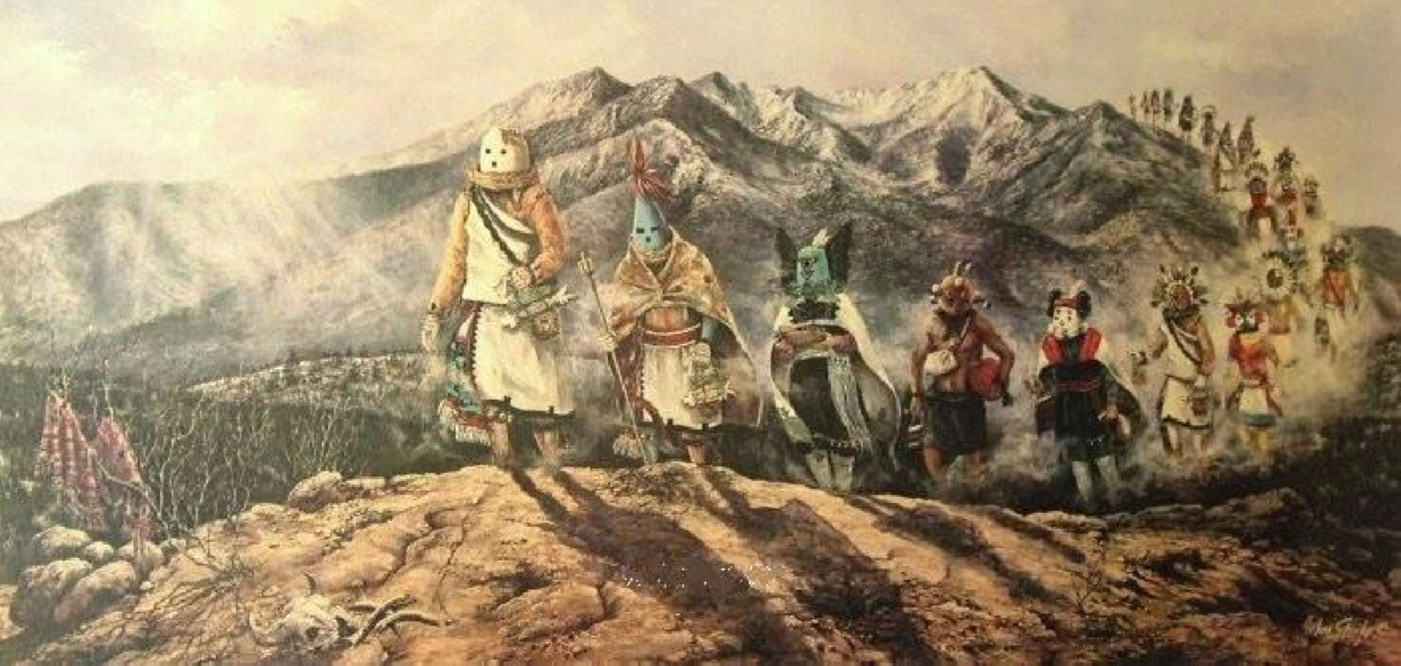 Divinité Kachinas du peuple Hopi d'Arizona aux Etats-Unis.