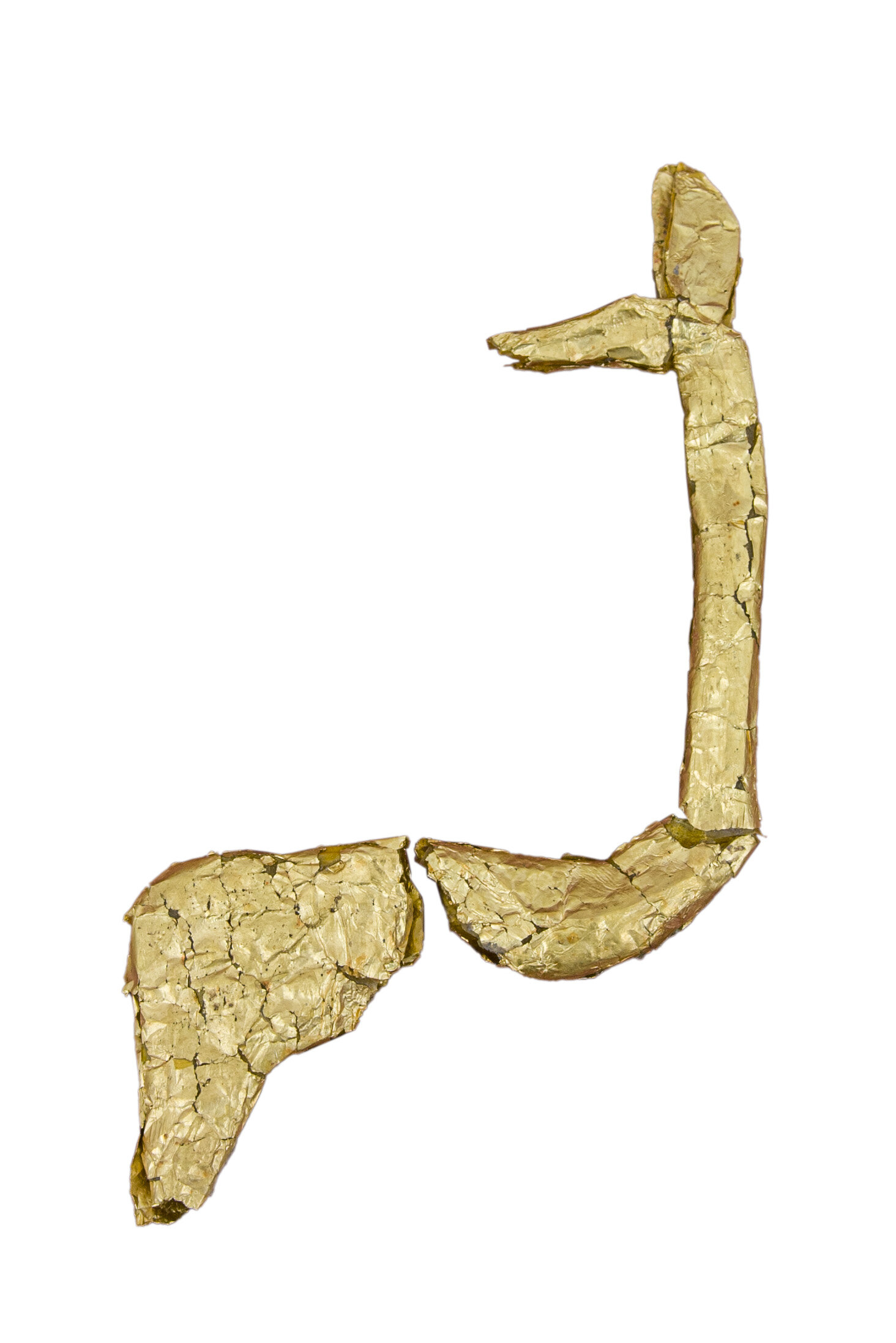 Figurine en or d'un animal, dans une sépulture de type oriental à Árpás en Hongrie.
