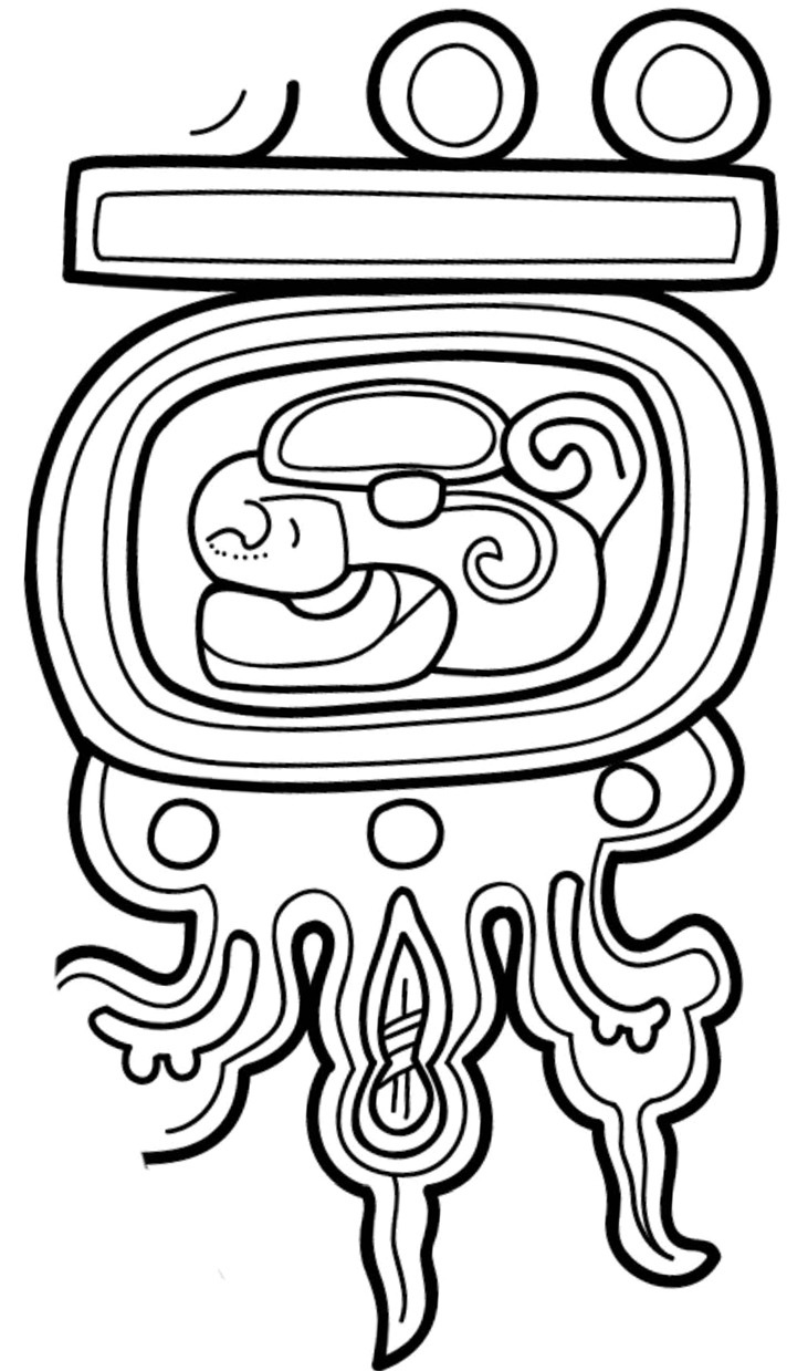 Glyphe maya, calendrier, Kaminal and Izapa, Campeche.