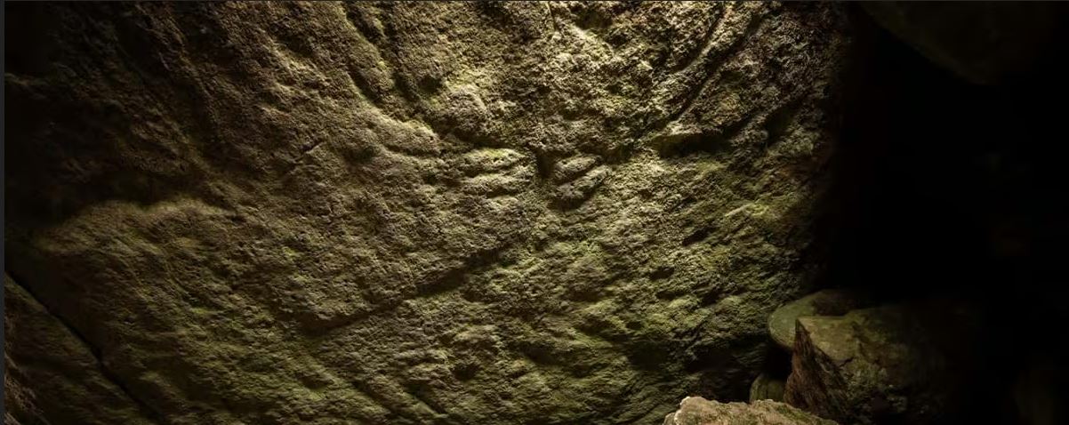 Gravures de cerfs en Ecosse, vieilles de 4 000 ` 5 000 ans.