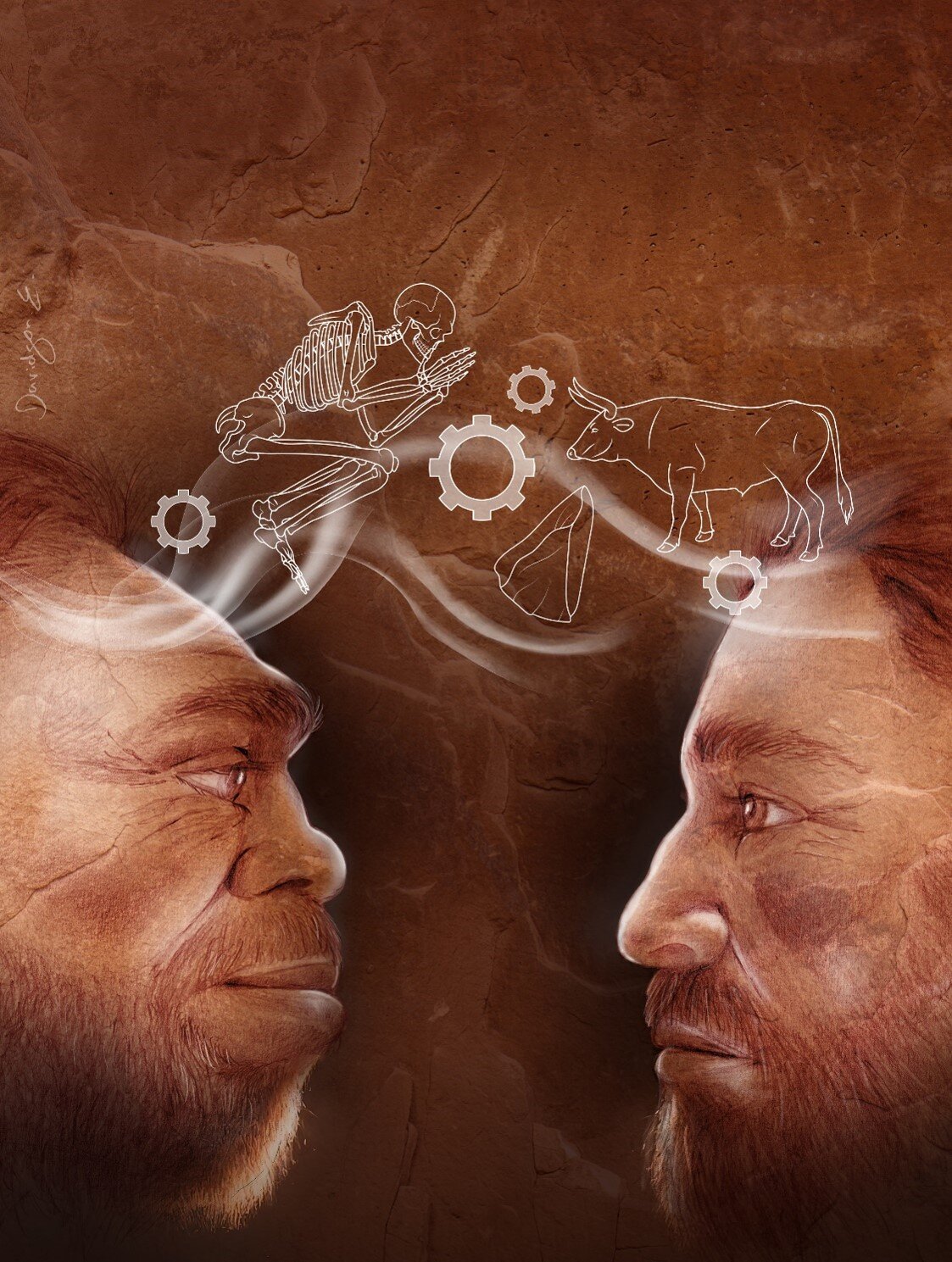 É,changes culturels entre les Nédertaliens et l'Homo sapiens, il y a 110 000 ans.