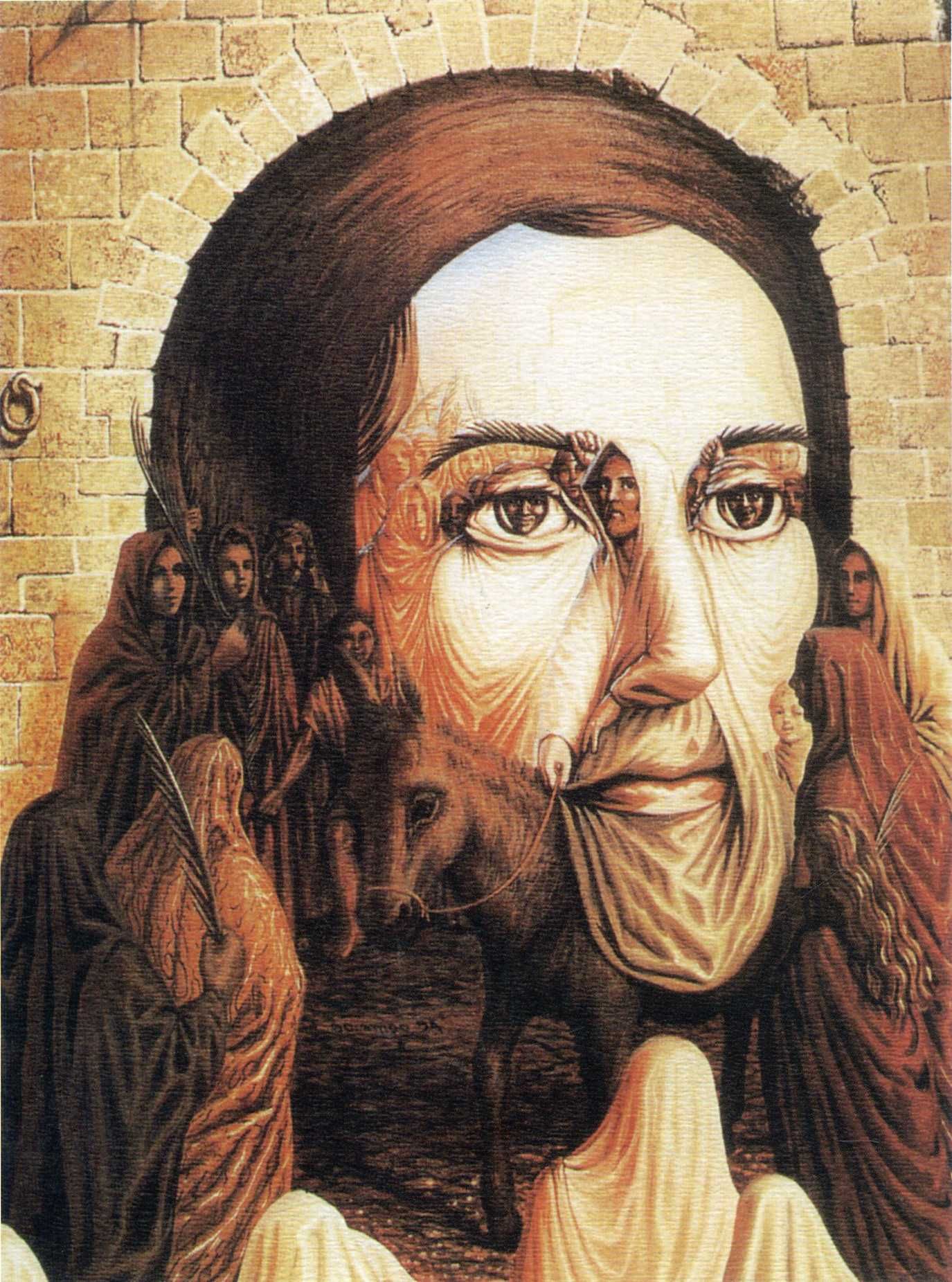 Jésus à Jérusalem par Octavio Ocampo.