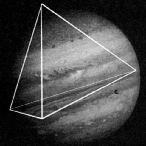 Forme tétraédrique sur Jupiter
