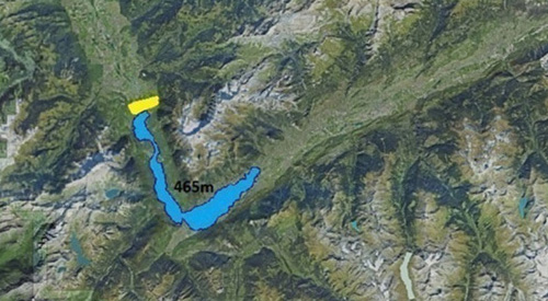 Lac Gioran phase remplissage