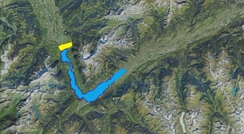 Lac Gioran phase remplissage