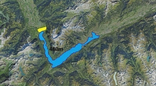 Lac Gioran phase remplissage