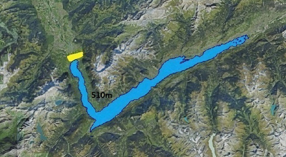 Lac Gioran phase remplissage