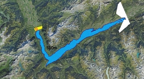 Lac Gioran phase remplissage
