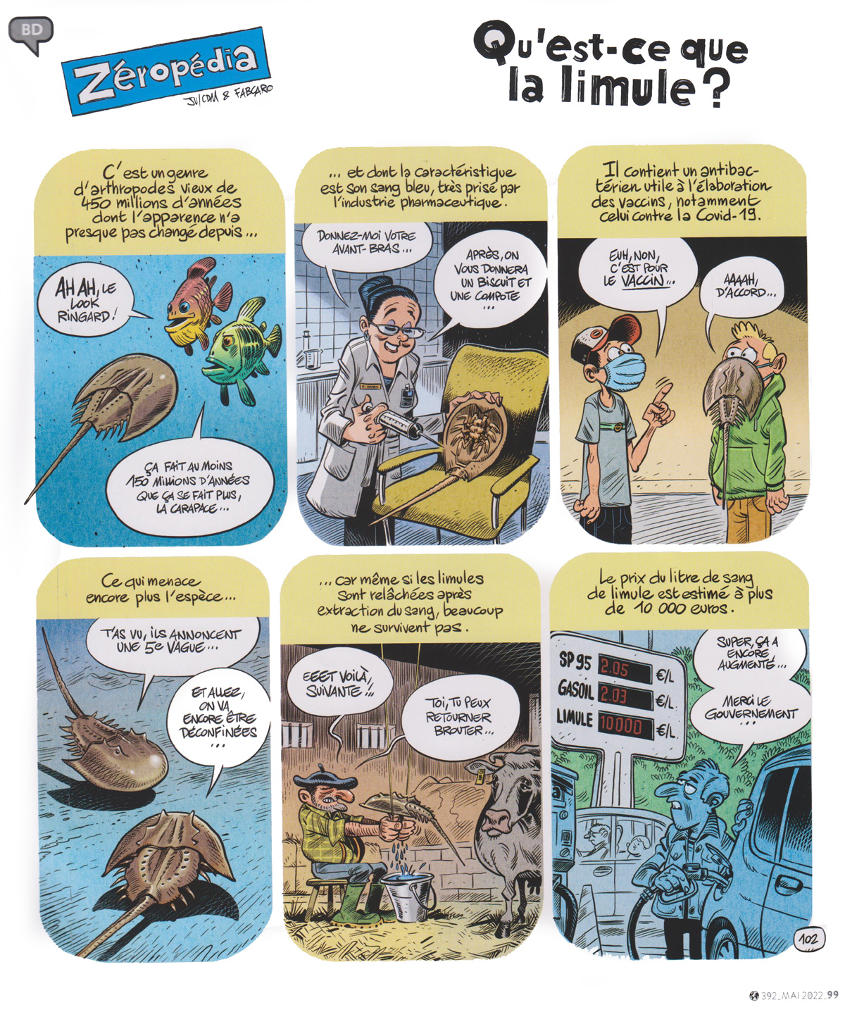 Limule en bande dessinée