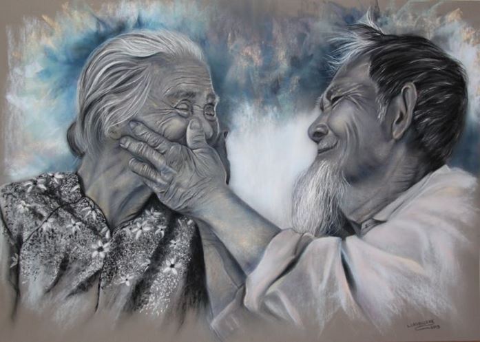 Affection (pastelliste Lysiane Lagauzère)