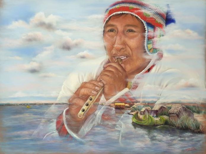 Mélodie de mon village (pastelliste Lysiane Lagauzère)