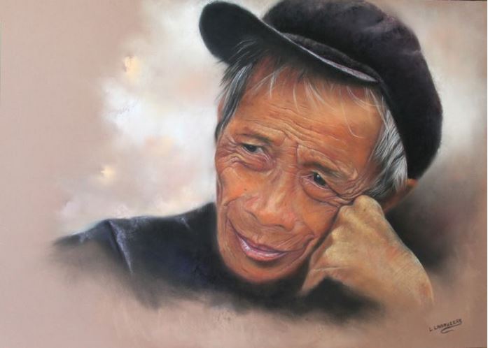 Pensif (pastelliste Lysiane Lagauzère)