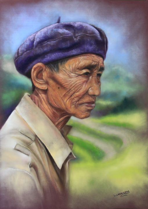 Regard sur Sapa (pastelliste Lysiane Lagauzère)
