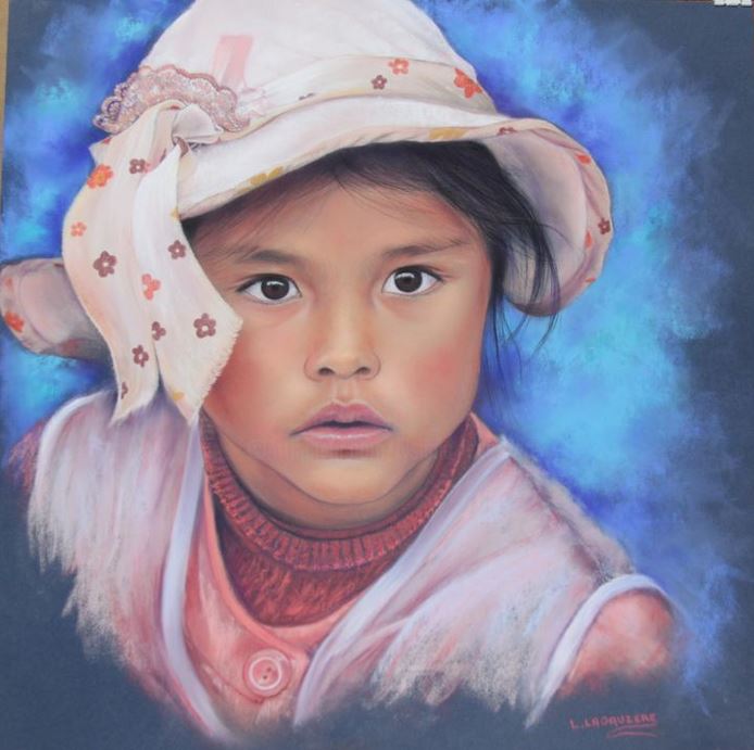 Regarde-moi ! (pastelliste Lysiane Lagauzère)