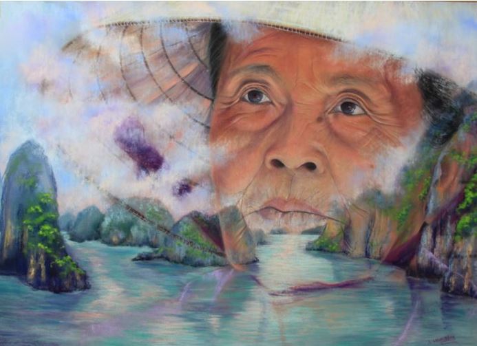 Ses rêves d'Halong (pastelliste Lysiane Lagauzère)