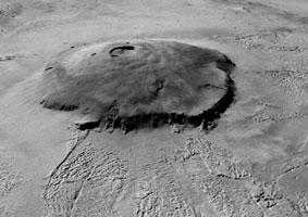 Mont Olympus de la planète Mars