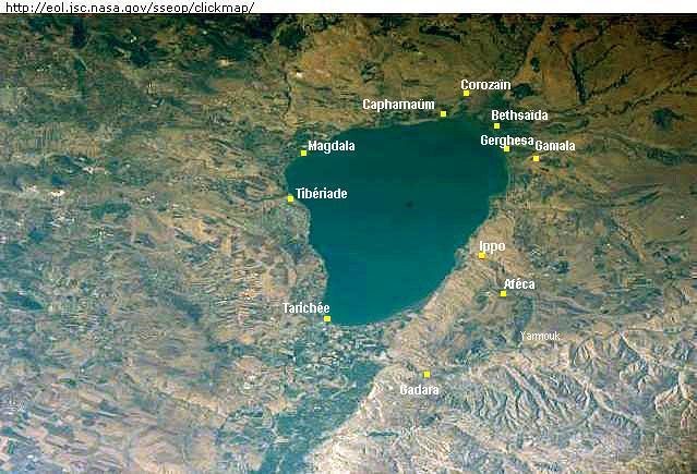 Mer de Galilée ou lac de Tibériade en Israël