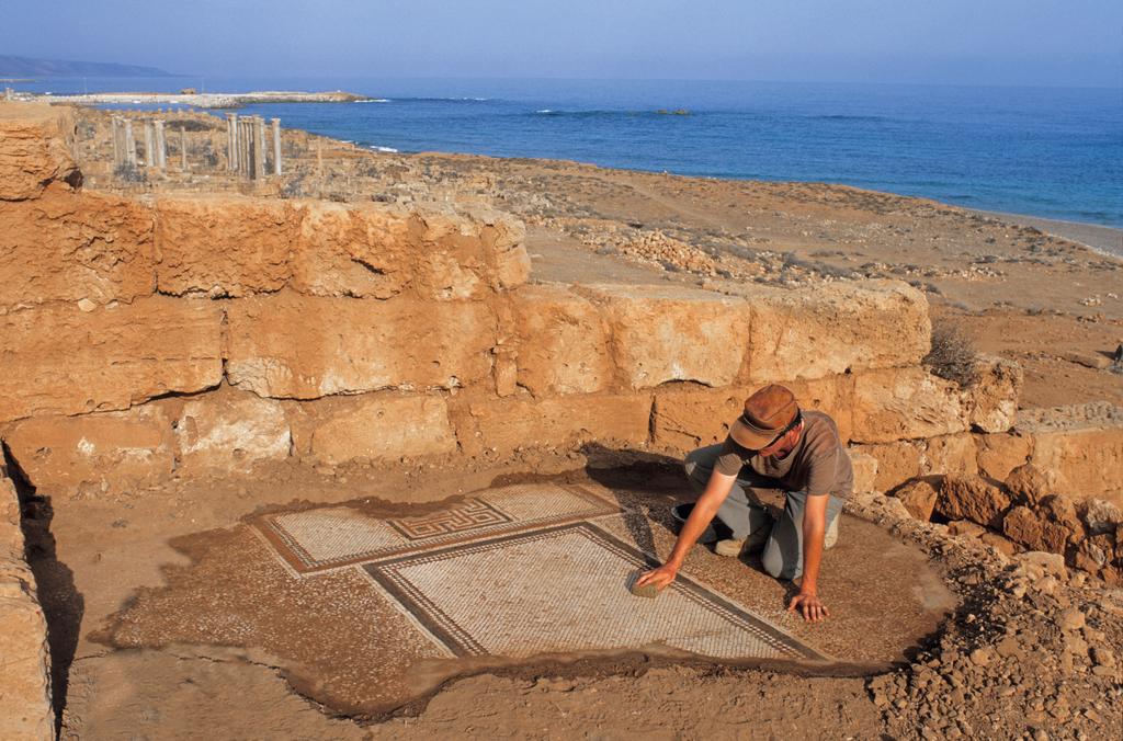 Mosaïque hellénistique de la zone de Callicrateia en Libye.