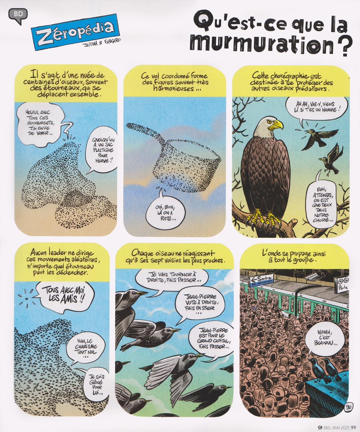 Murmuration en bande dessinée