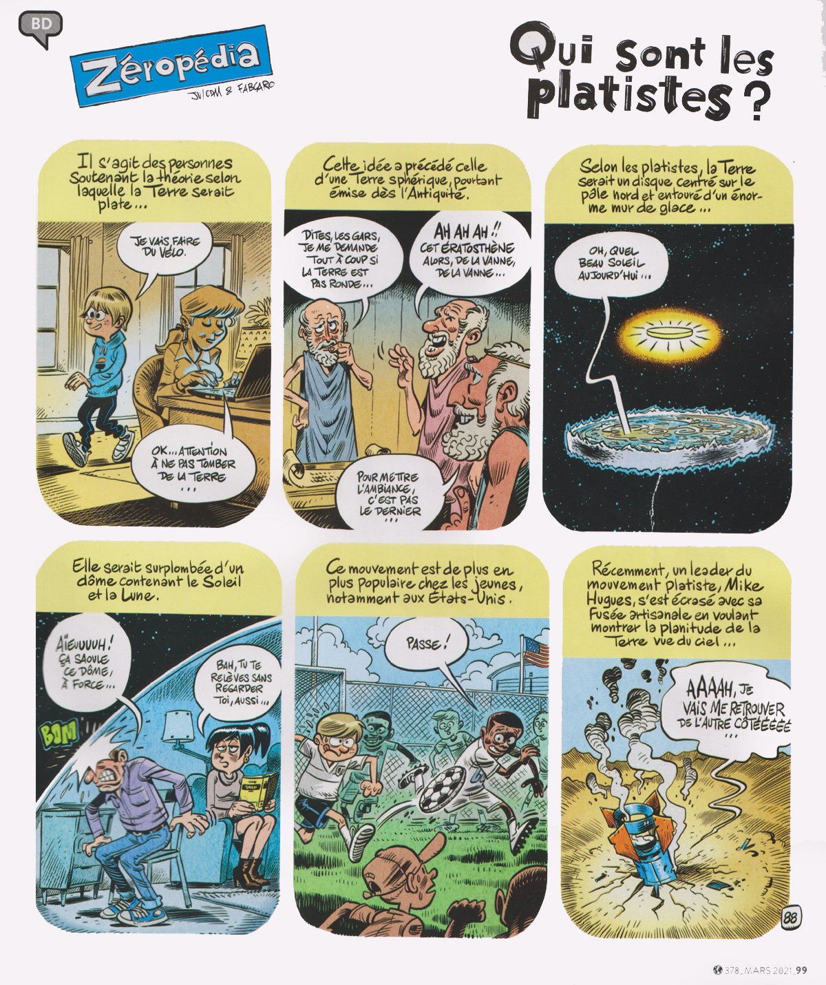 Platistes en bande dessinée