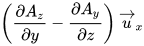 Rotationnel d'une fonction vectoriel en coordonnées cartésiennes X