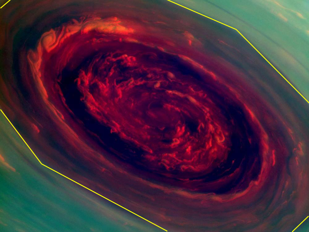 Vortex hexagonal sur Saturne