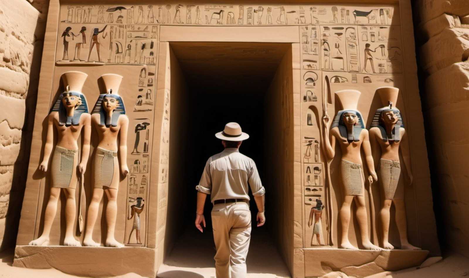Sépulture, cercueil dans un sarcophage, mis au jour à Assiout en Egypte (1965-1920 av. J.-C.).