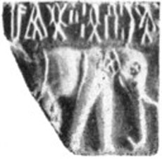 Signes de l'écriture de l'Indus (Inde, Pakistan), versus signes de l'écriture de l'île de Pâques (océan Pacifique, Chili).