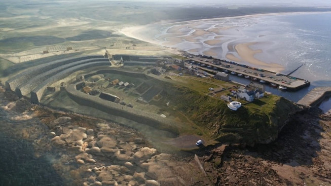 Site du fort de Moray à Burhead en Ecosse, il y a 1 000 ans.