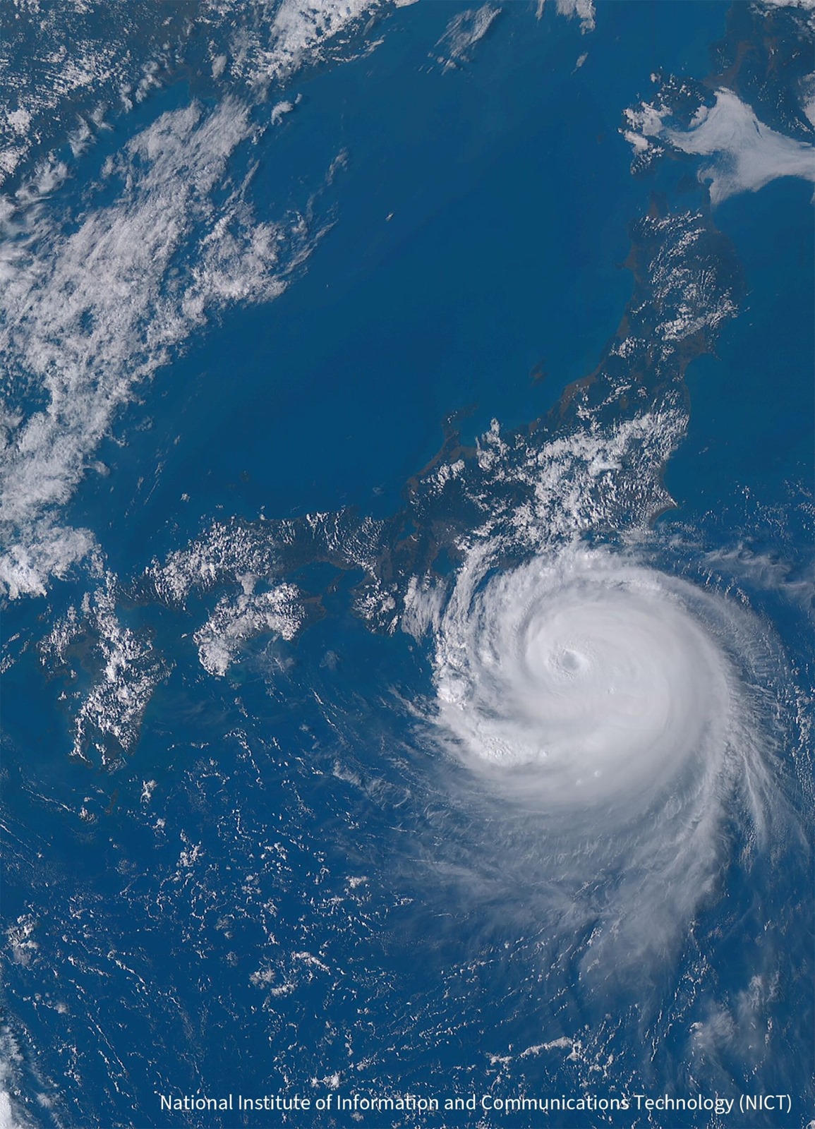 Typhon Faxai, le 03 septembre 2019, au-dessus de l'Océan Pacifique, au large du Japon.