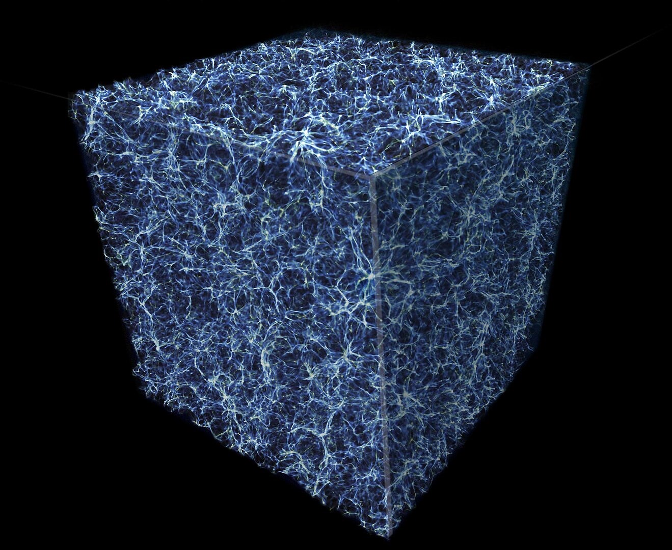 Segment simulée de la structure à grande échelle de l'Univers.