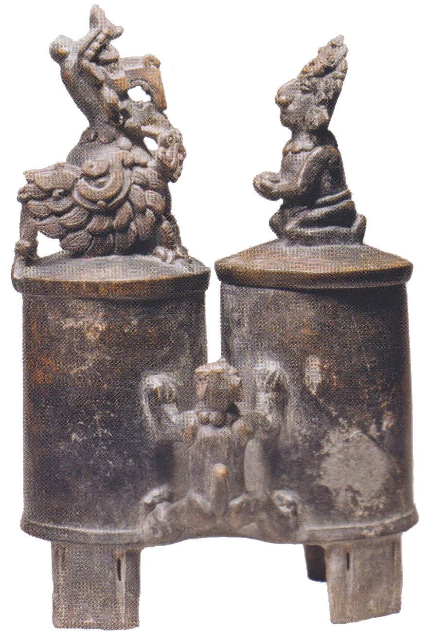 Vaisselle en céramique maya, Guatemala ou Mexique.
