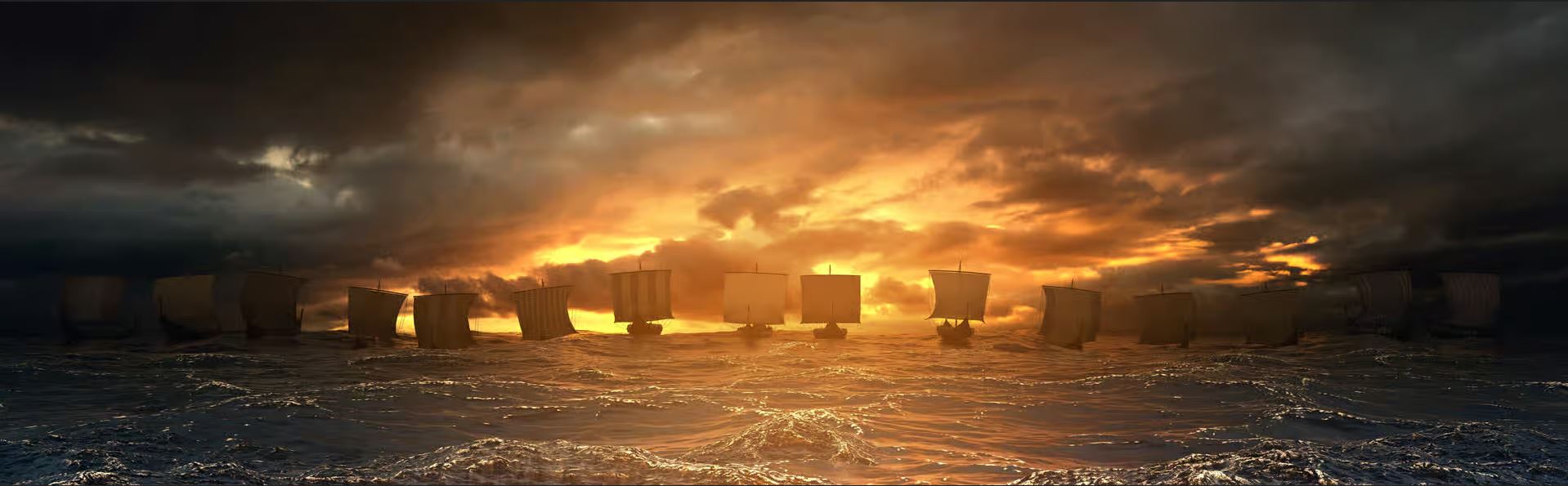 Vikings en Grande-Bretagne (mer du Nord).